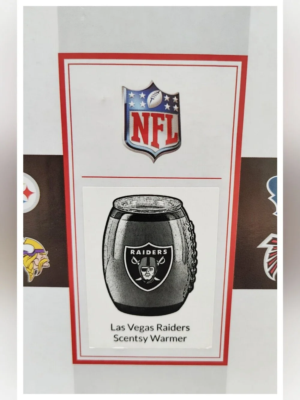 NFL Collection 🏈 Las Vegas Raiders 🏈 Scentsy Ceramic 'Wax/Oil Warmer' *NIB*